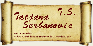 Tatjana Šerbanović vizit kartica